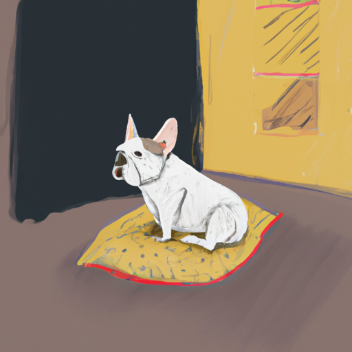 כלב בגודל בינוני מתרווח בנוחות בדירה קטנה.